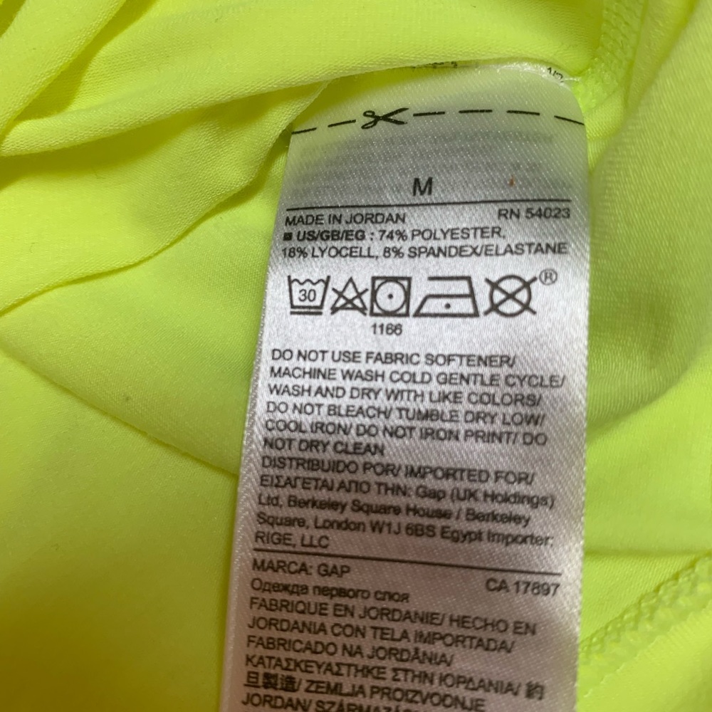 GapFit Neon Yellow Racerback Tank - Picture 5 of 6